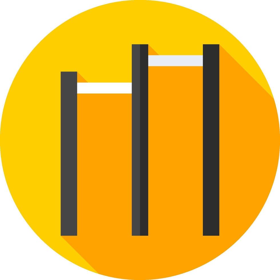 A flat icon of a ladder on a yellow background vector