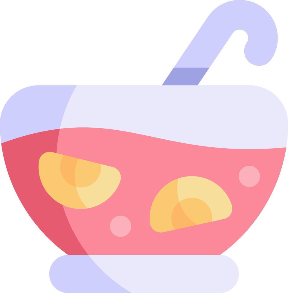 A bowl of fruit with a spoon in it vector