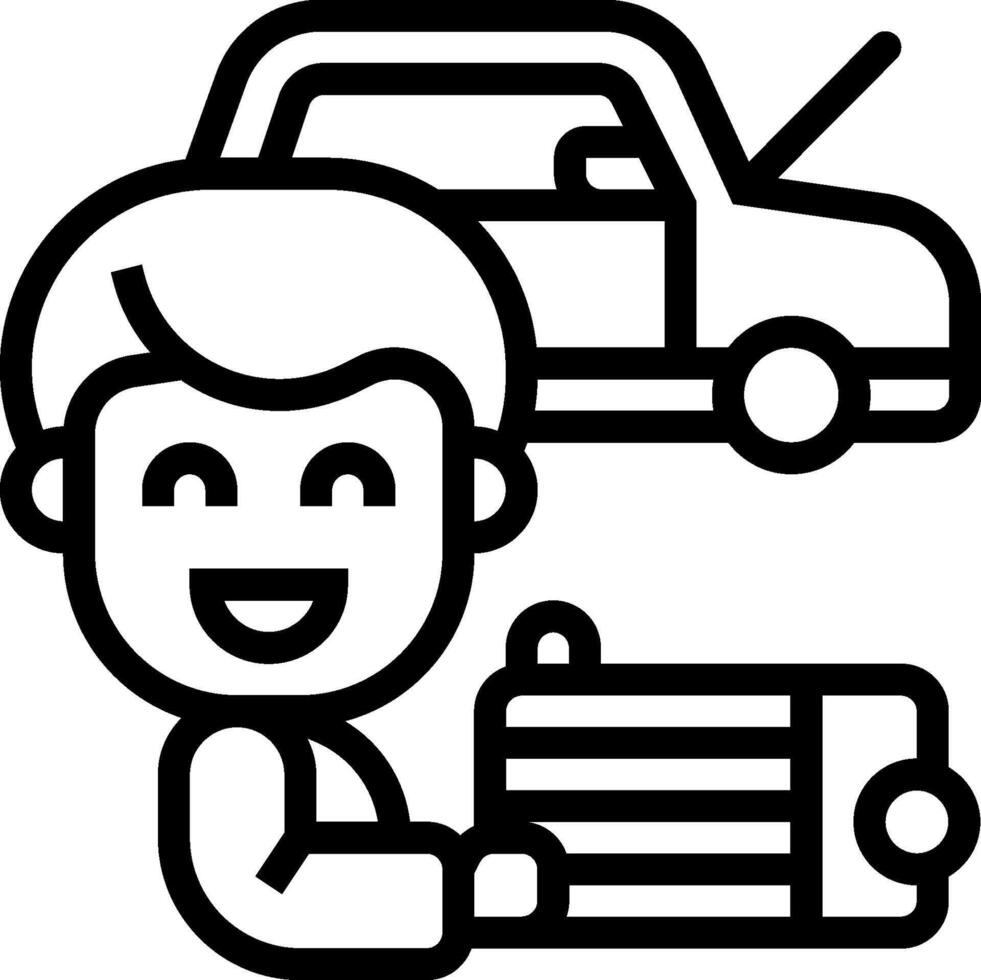Car mechanic icon vector