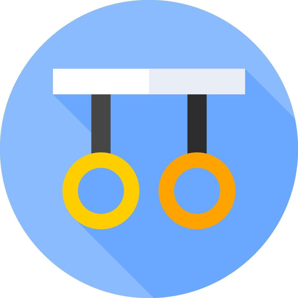A flat icon of two rings hanging from a ceiling vector