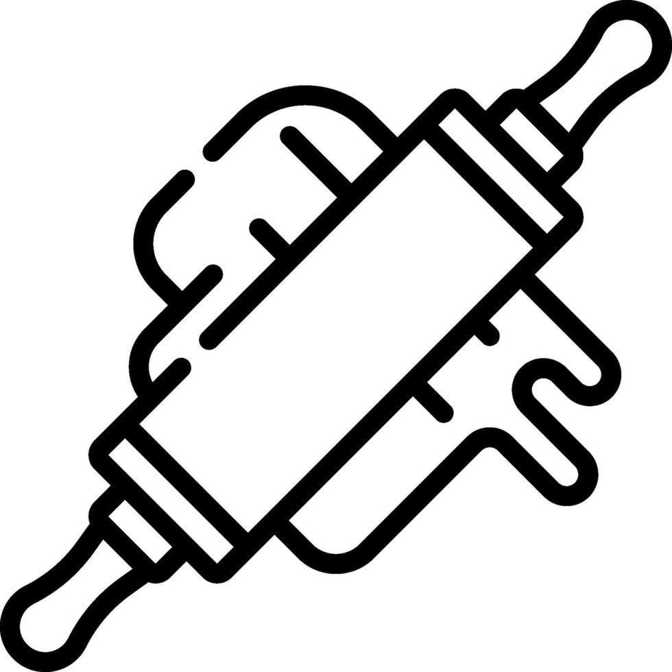 A rolling pin icon on a white background vector