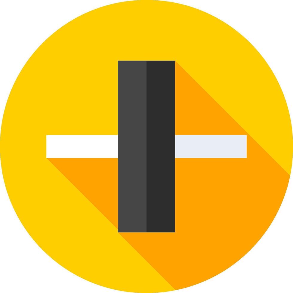 A flat icon of a barbell vector