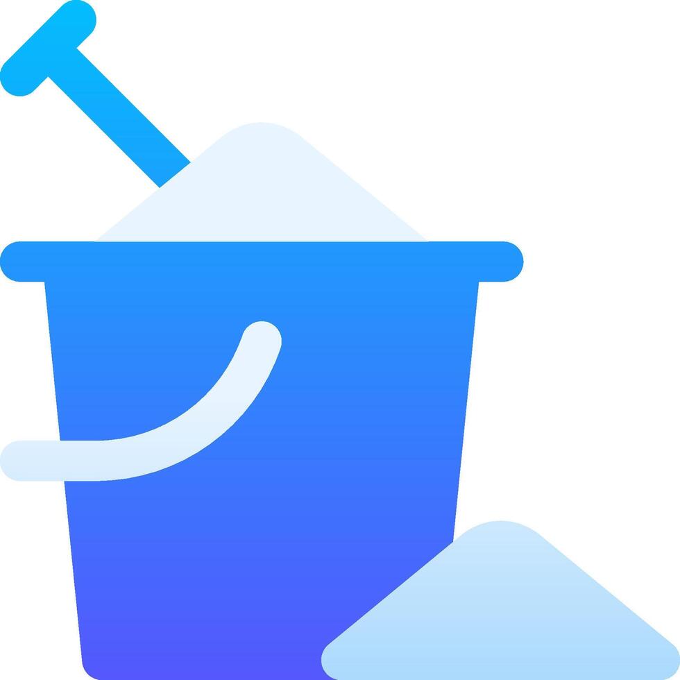 A bucket with a shovel and shovel in it vector