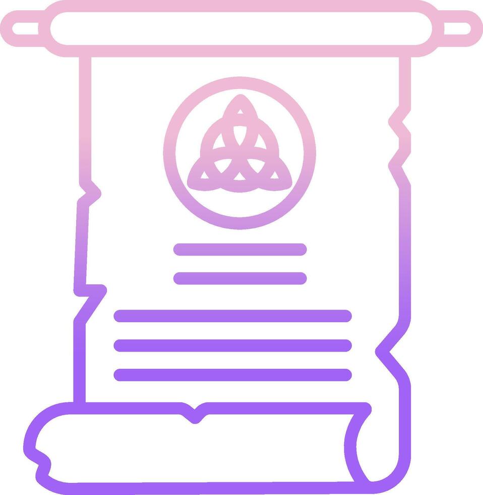 A scroll with a celtic symbol on it vector