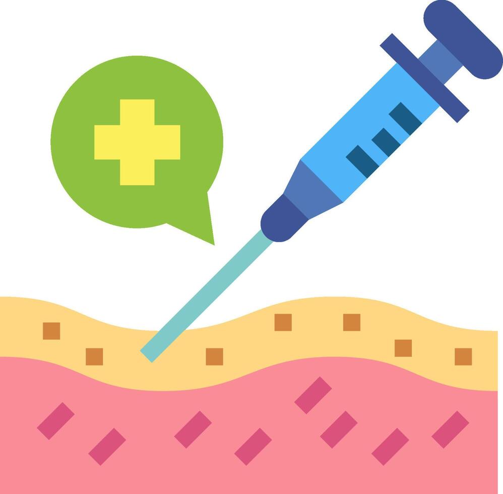 A syringe is being used to inject a patient vector