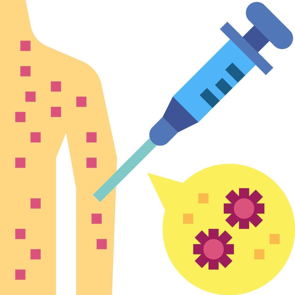 A syringe is being used to inject a person with a virus vector