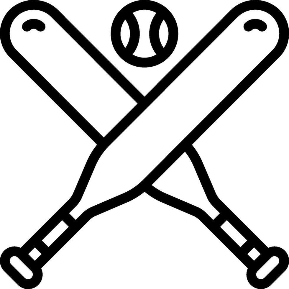 Baseball bat and ball clipart vector