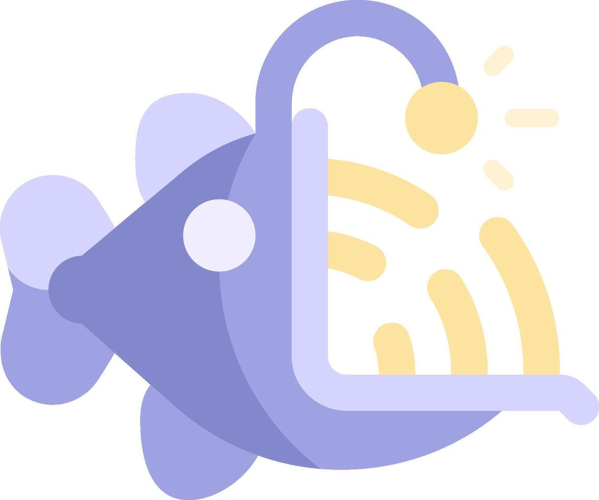 A fish with a light on it vector
