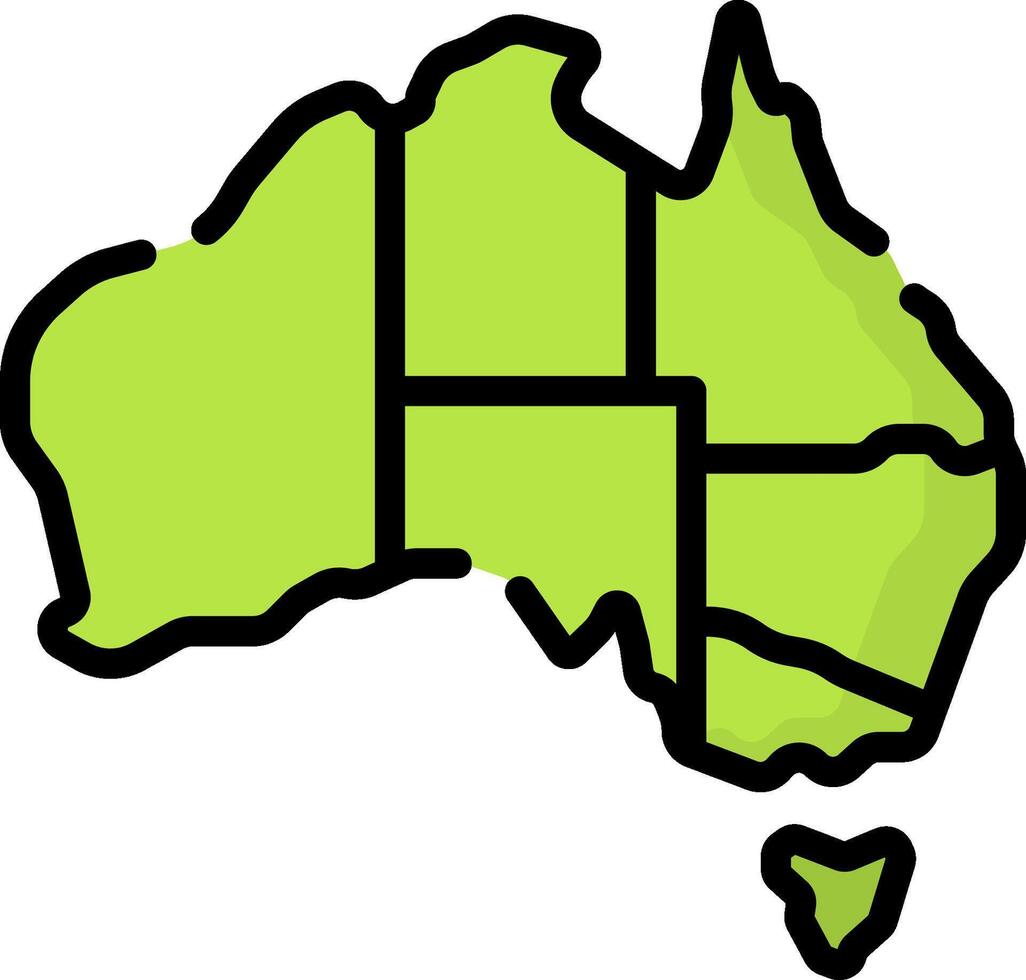 Australia map clipart vector