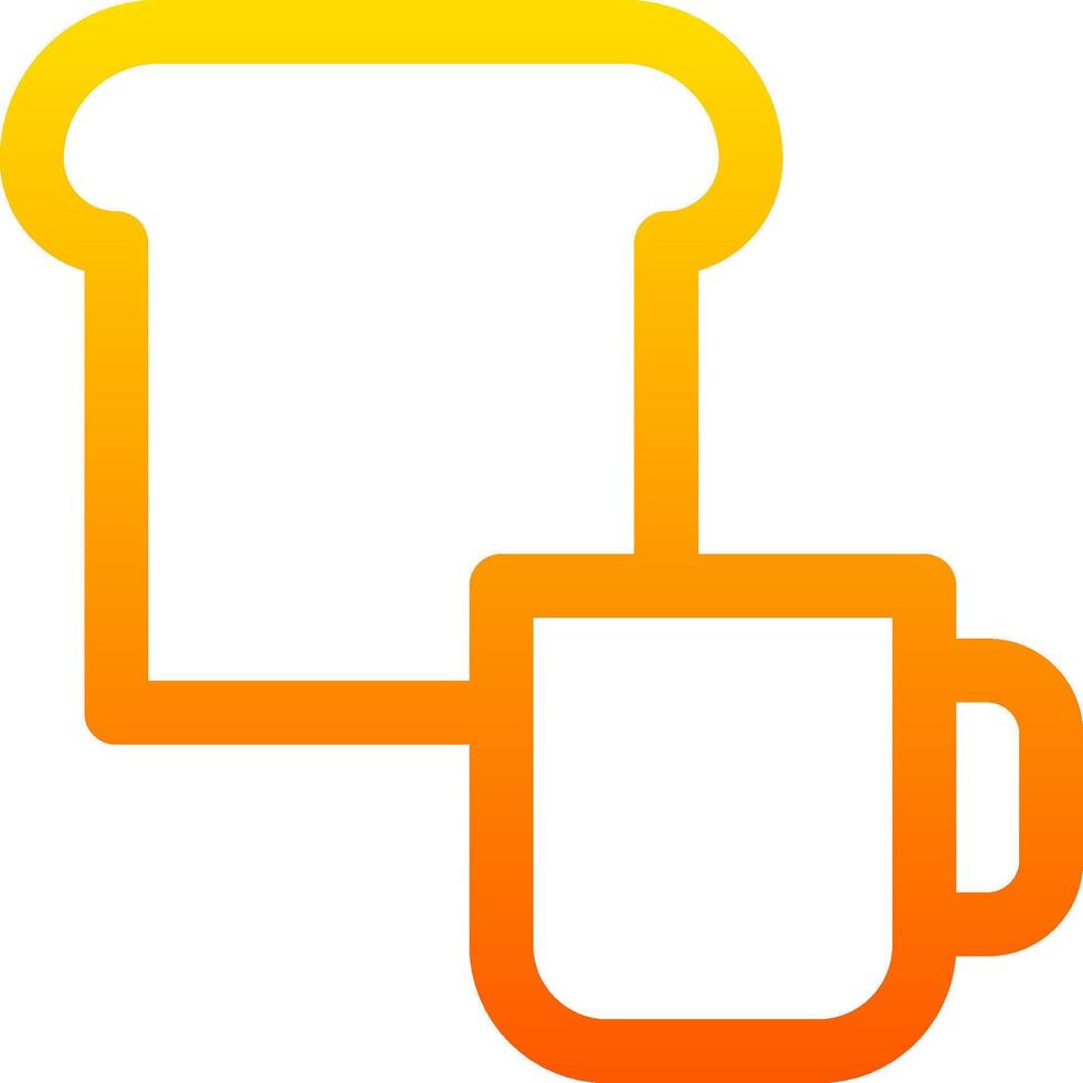 A coffee mug and toast icon vector