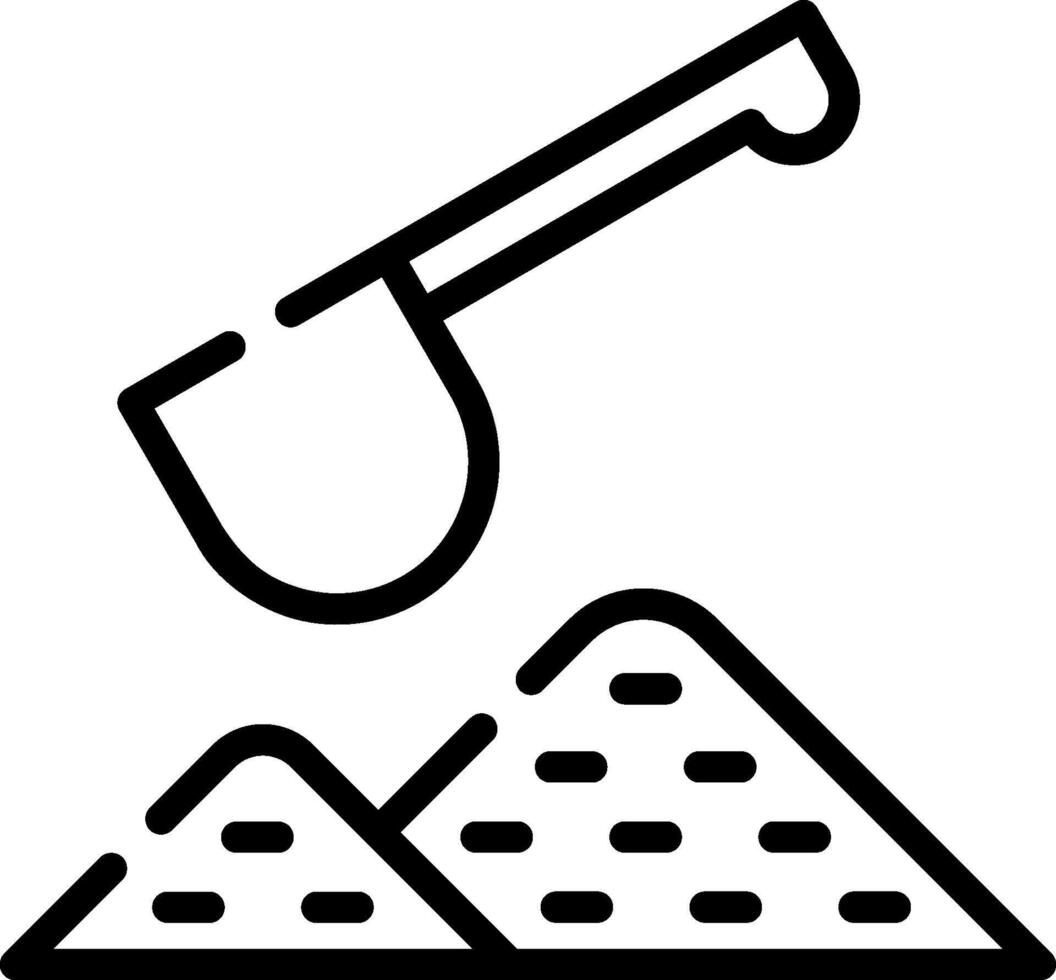 A shovel and shovel icon on a white background vector