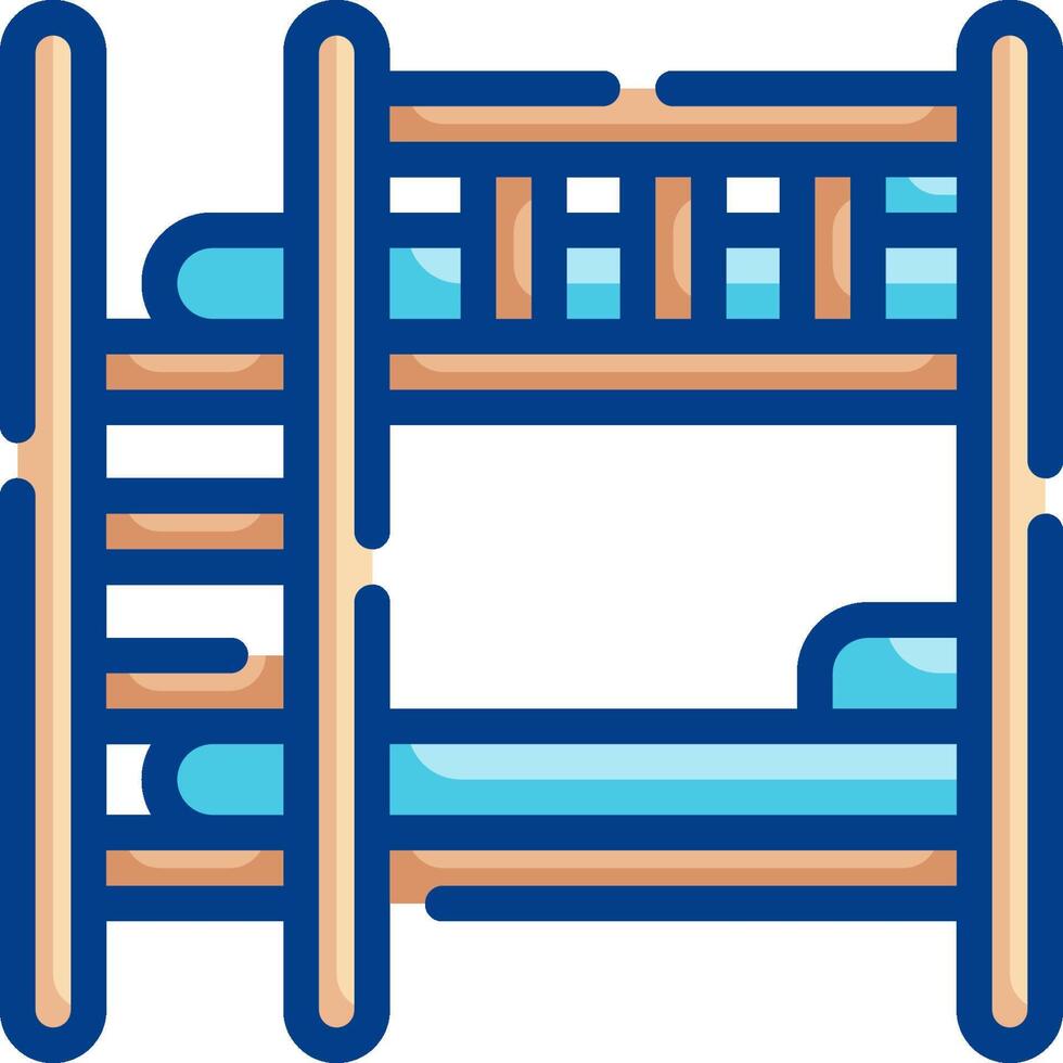Bunk bed icon illustration vector