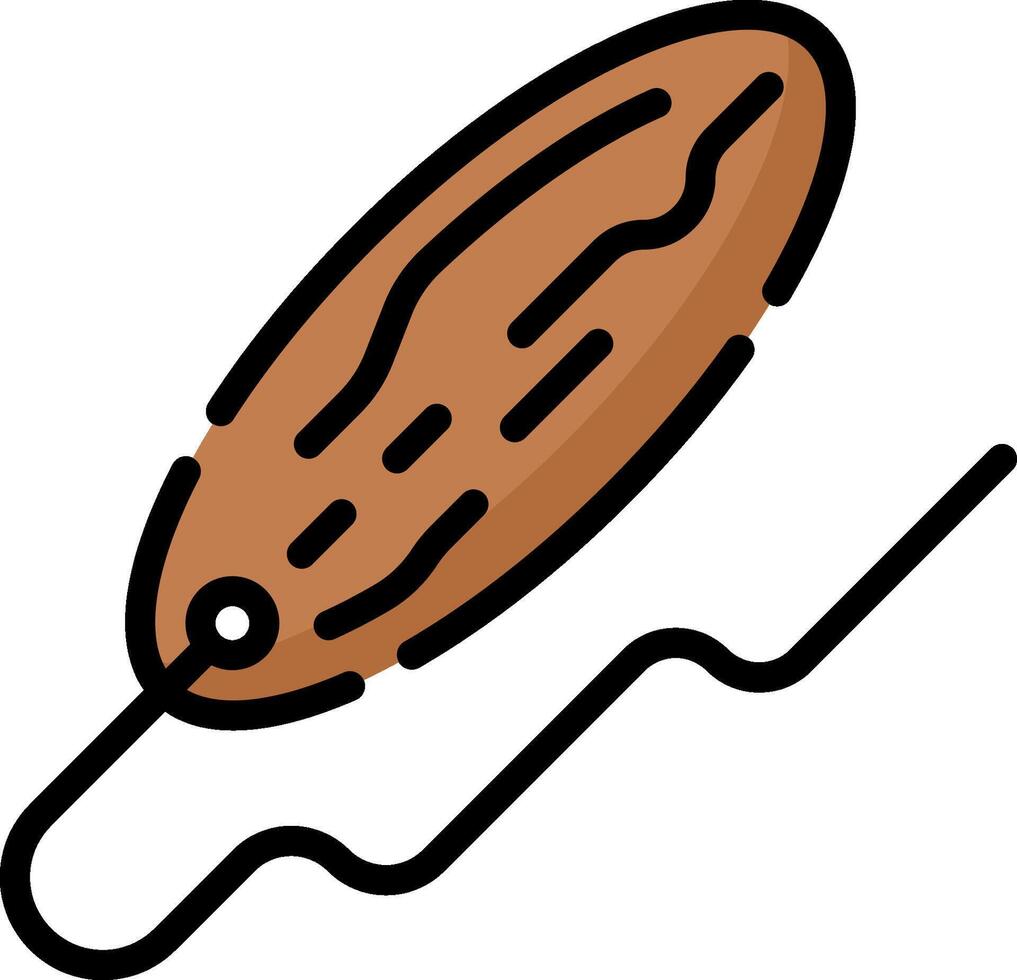 A fishing lure with a hook on it vector