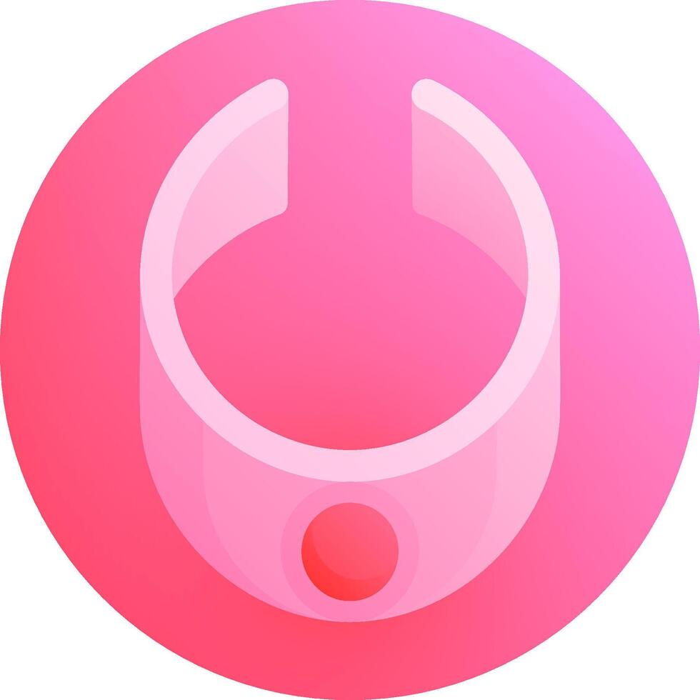 A pink ring with a red dot in the center vector