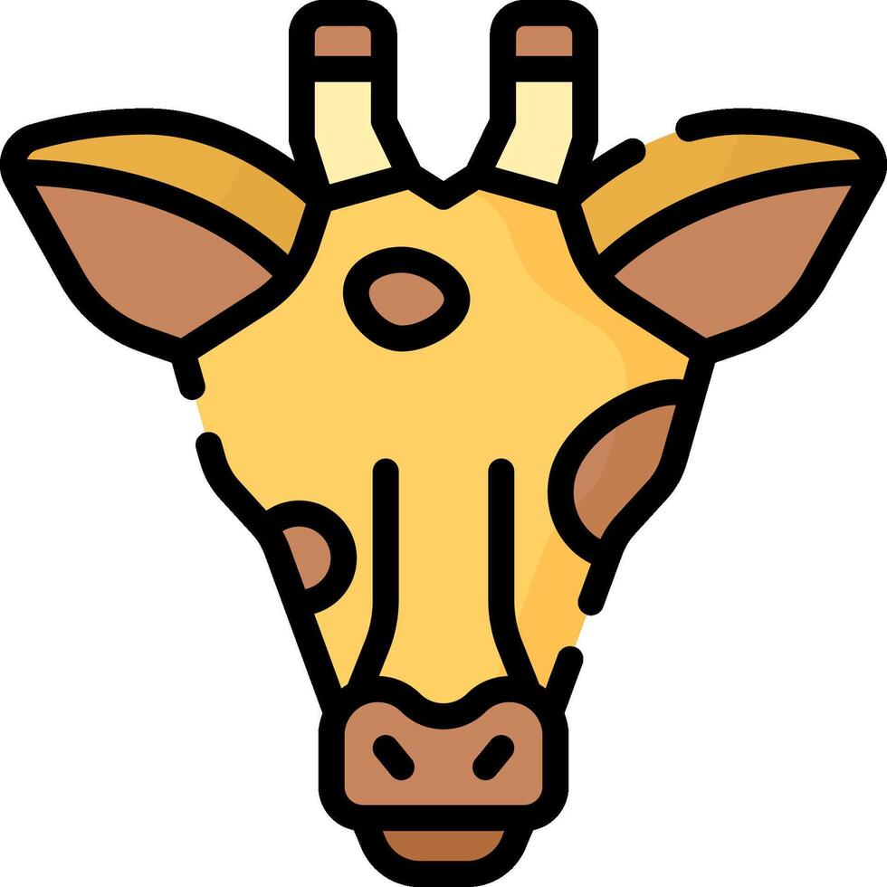 A giraffe head with a brown spot on its face vector