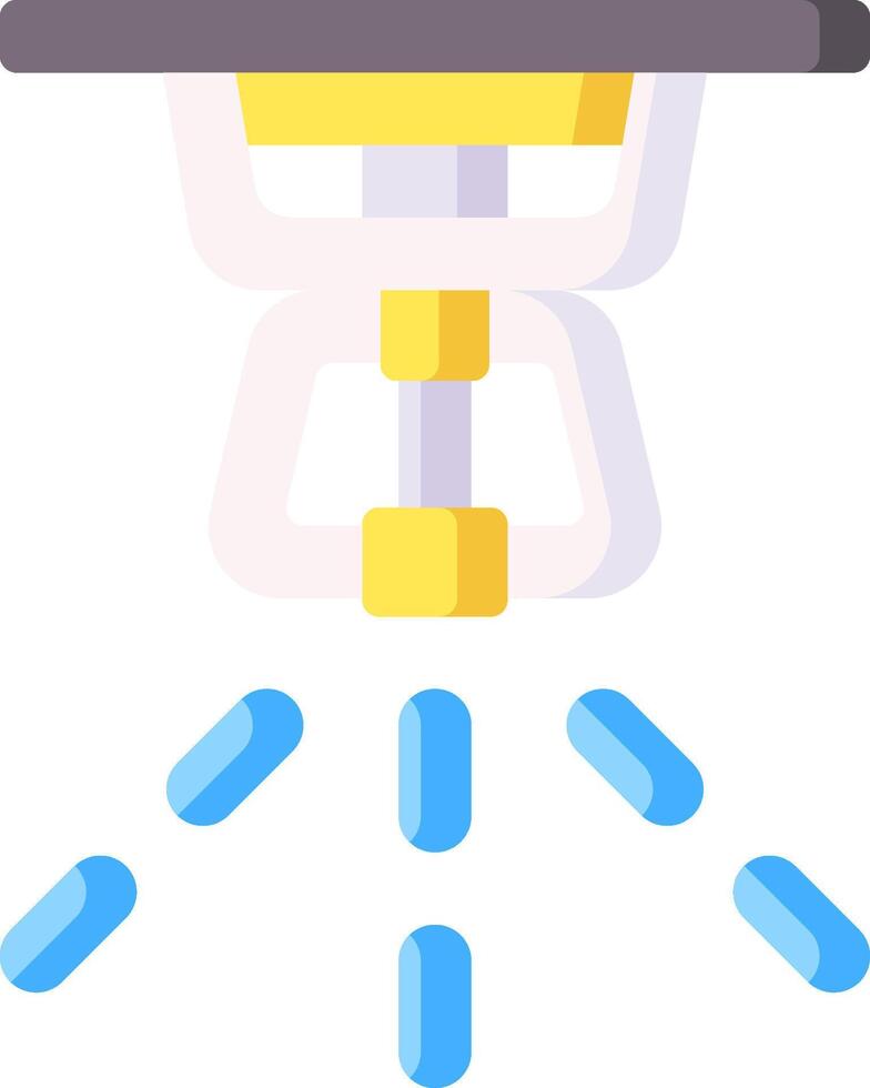 A yellow and blue light is shining down on a white surface vector