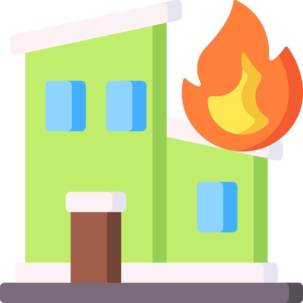 Fire and smoke icon vector