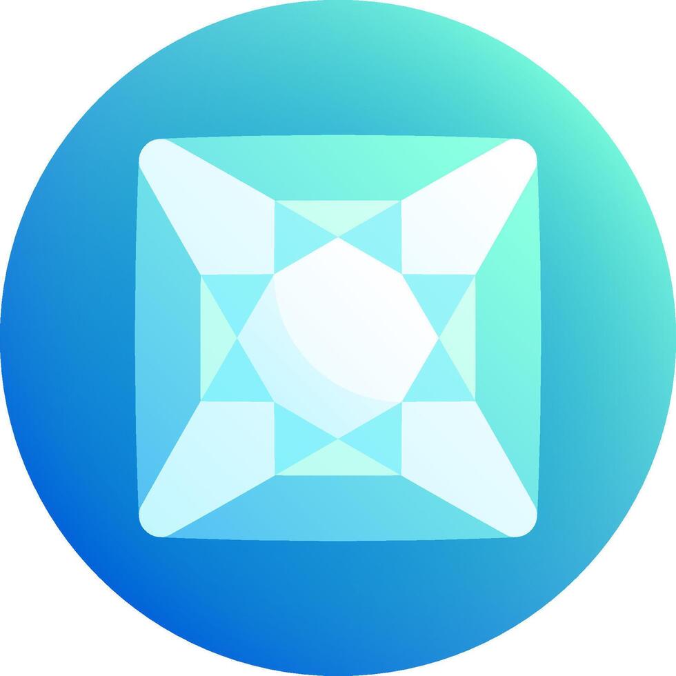 A blue square with a diamond in the center vector