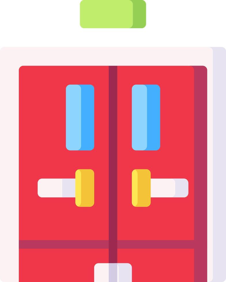 Fire station door icon vector