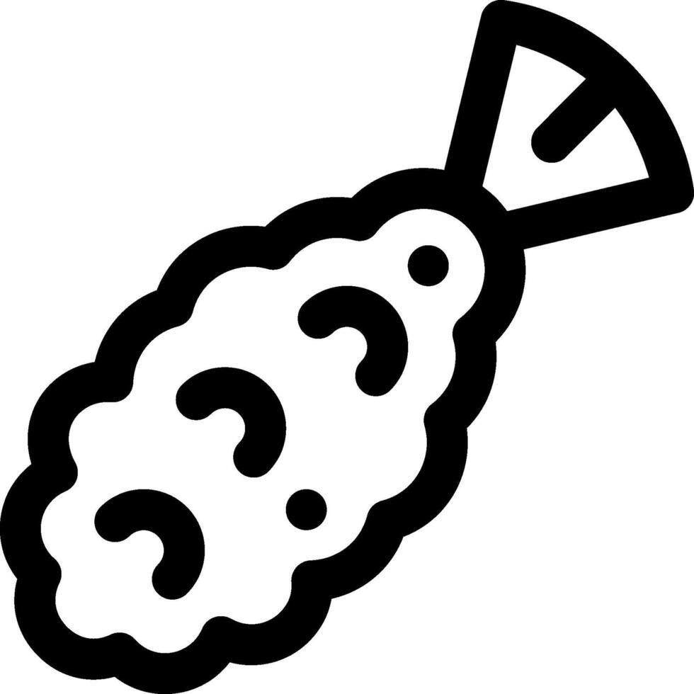 A black and white icon of a bag of rice vector