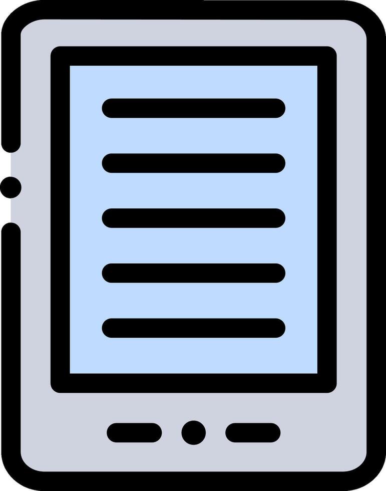 A tablet with a blank page on it vector