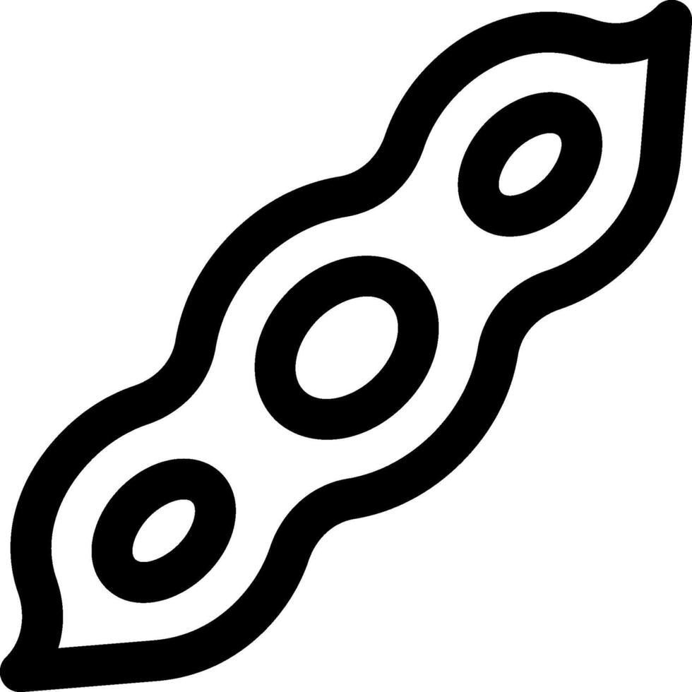 A black and white image of a bean vector