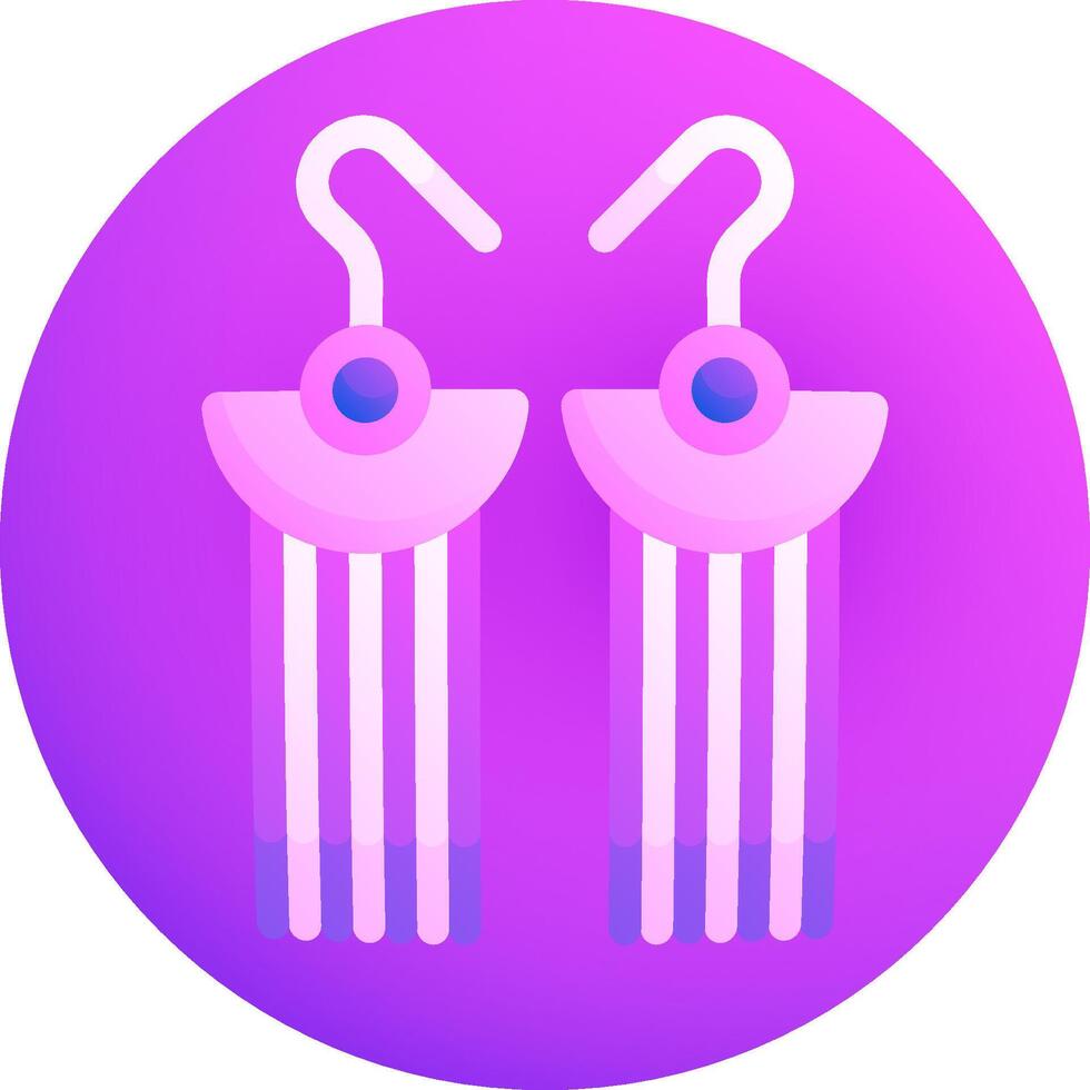 A pair of earrings with hooks on the ends vector