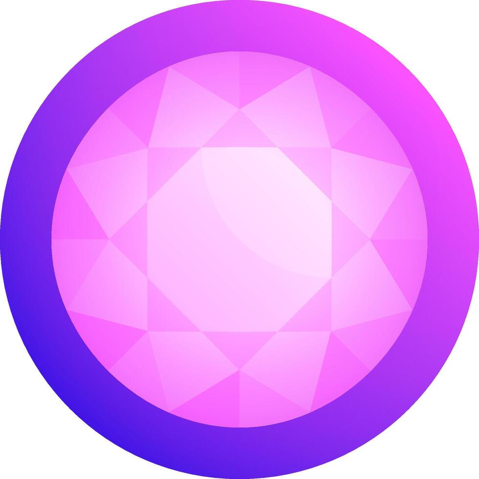 A purple diamond in a circle with a purple background vector