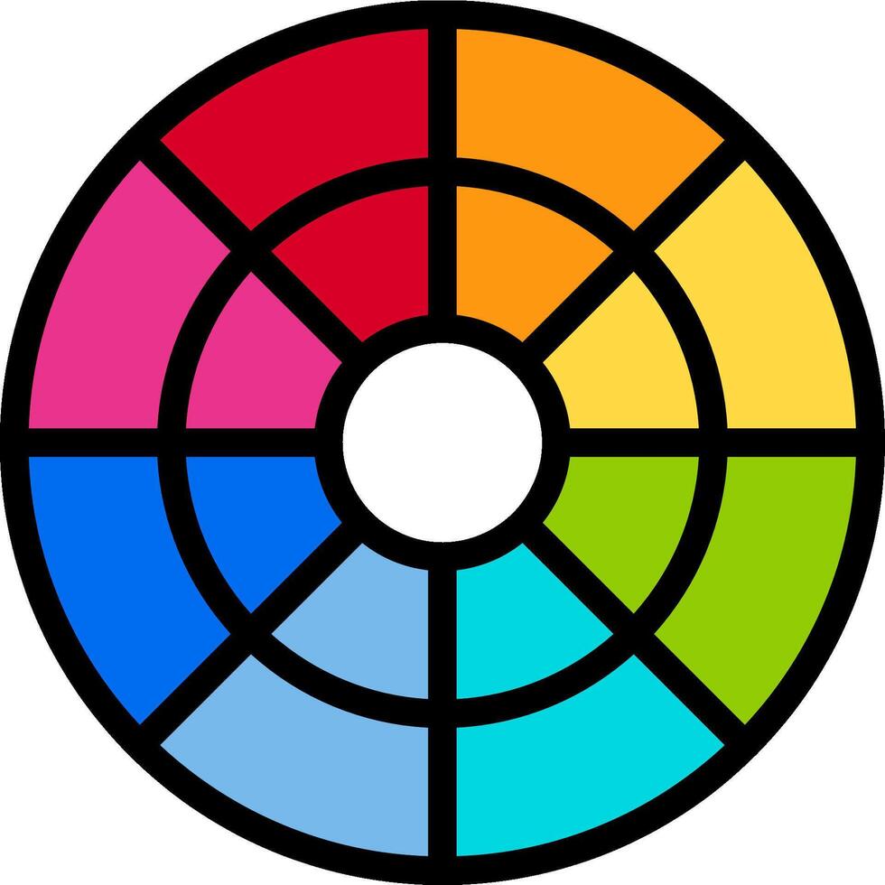 Color wheel clipart vector