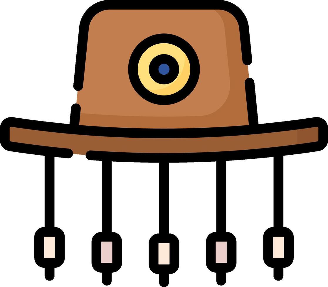 A hat with a large eye on it vector