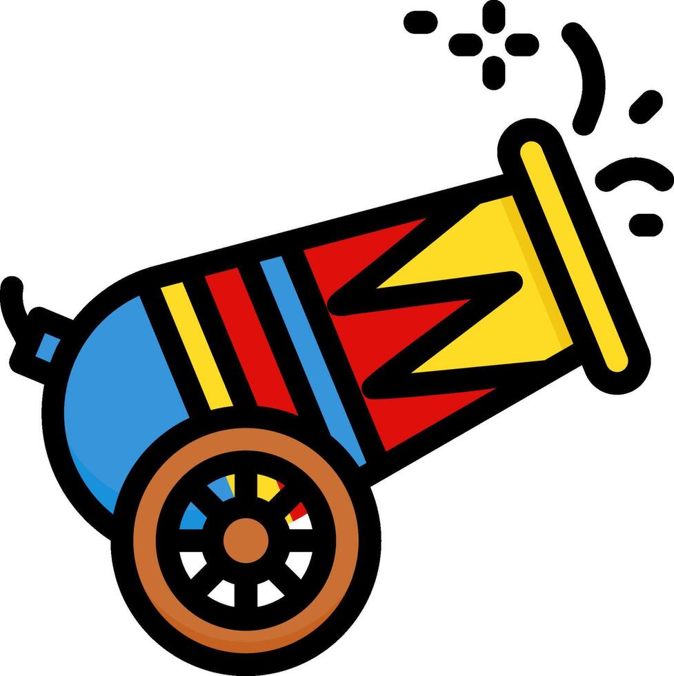 Cartoon cannon clipart vector