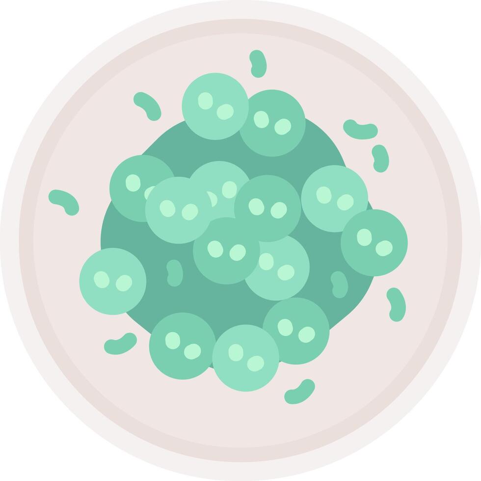 A plate with green balls on it vector