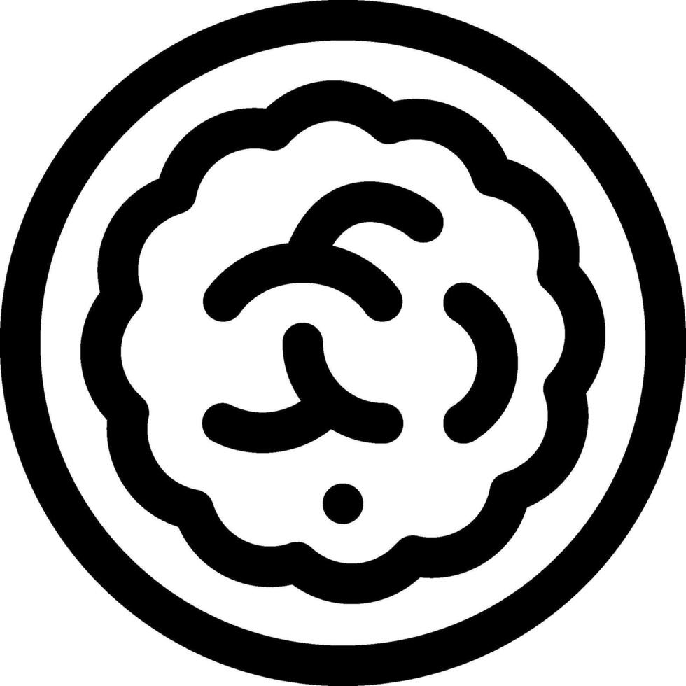 A black and white logo with a circle vector