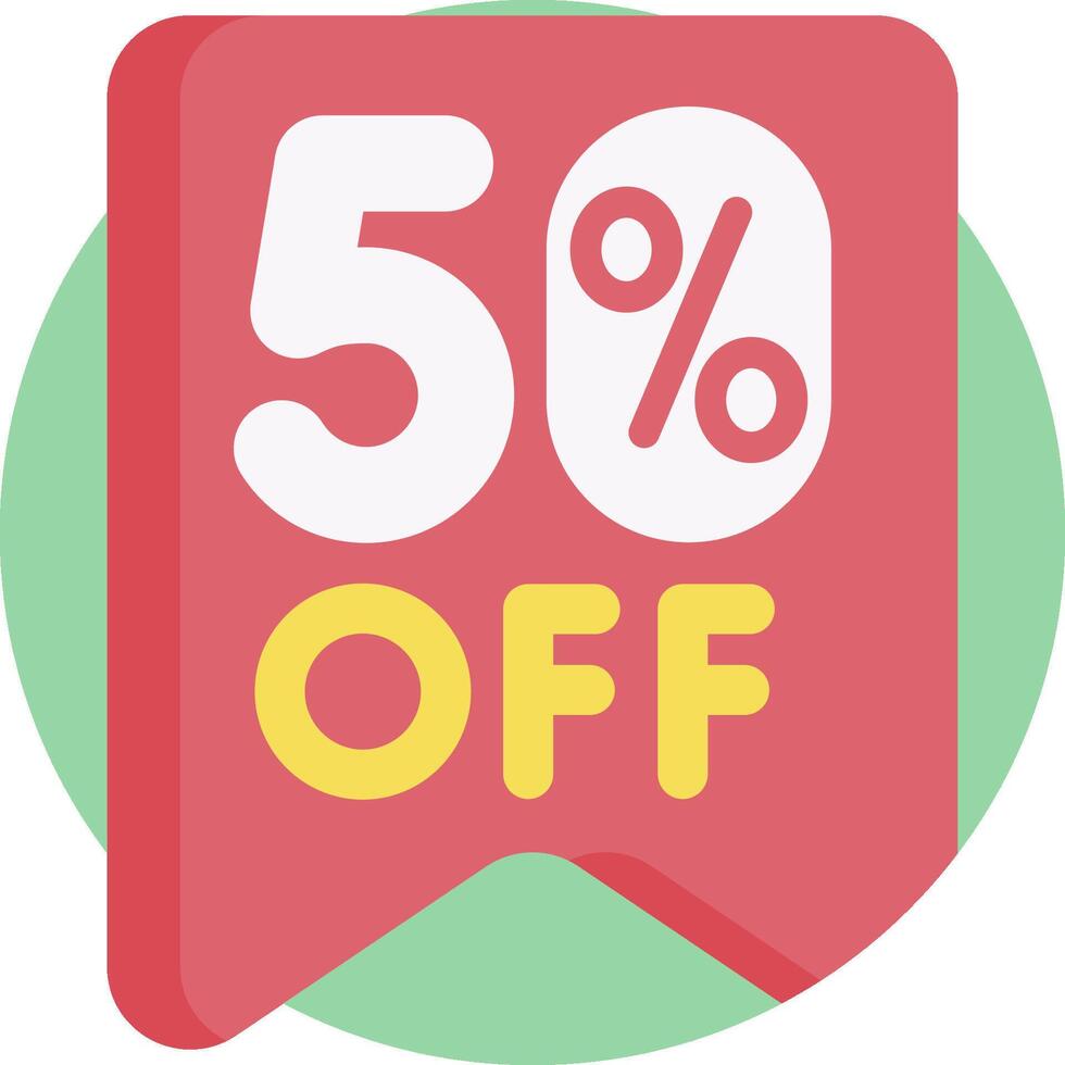 50 off coupon icon vector