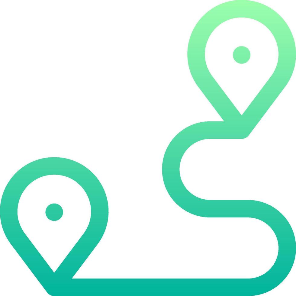 A green and green arrow pointing to a location vector