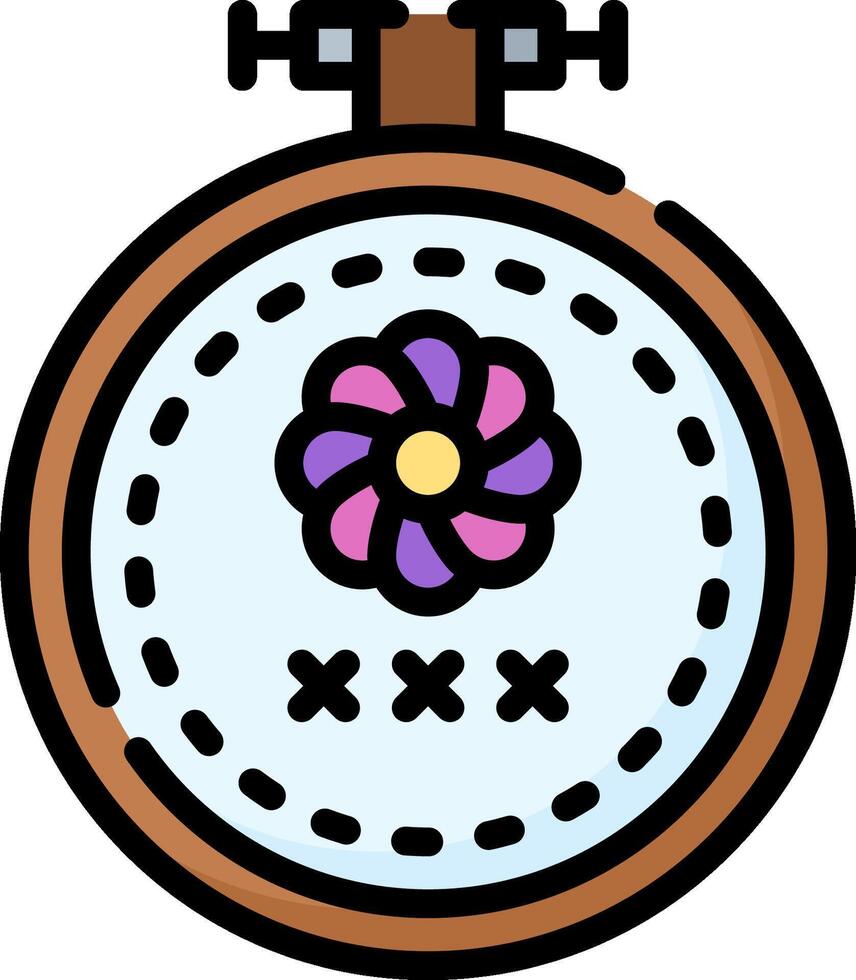 A clock with a flower on it vector