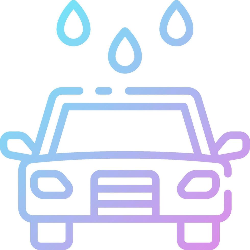 Car wash icon with rain drops vector