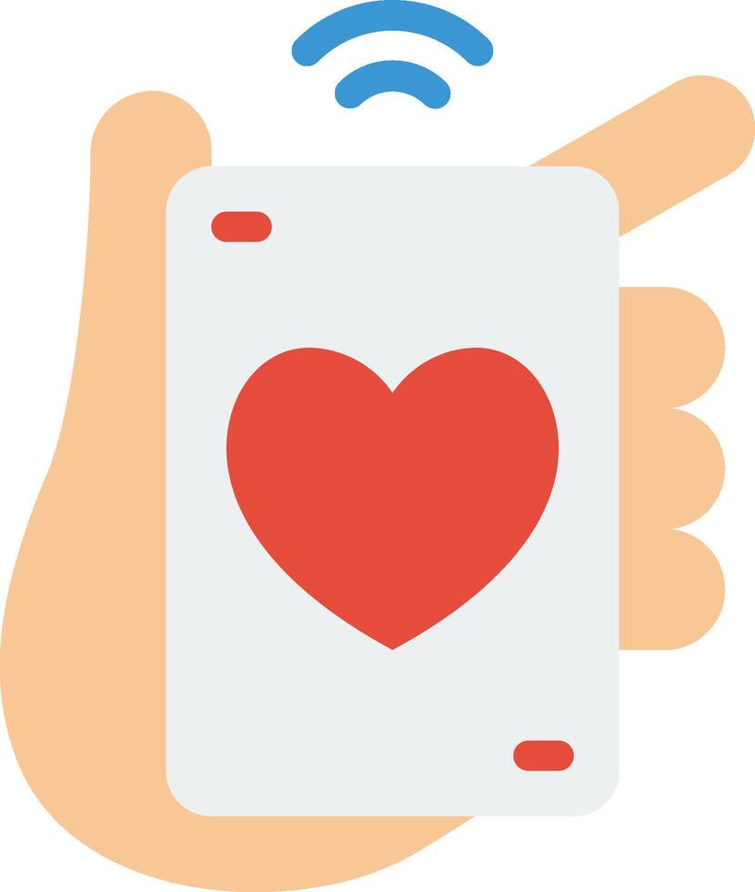 A hand holding a playing card with a heart on it vector
