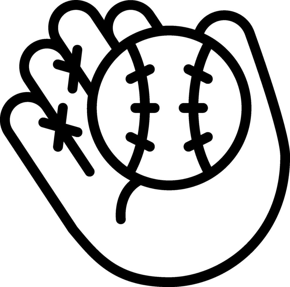 Baseball glove icon vector