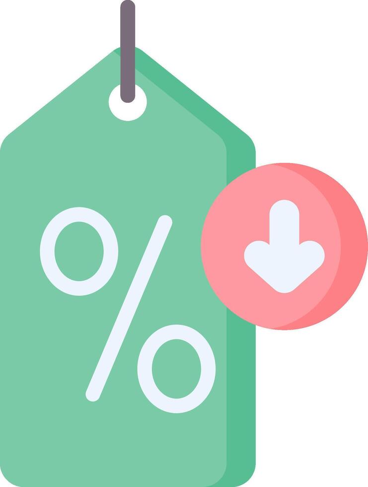 Sale price tag with percentage sign vector