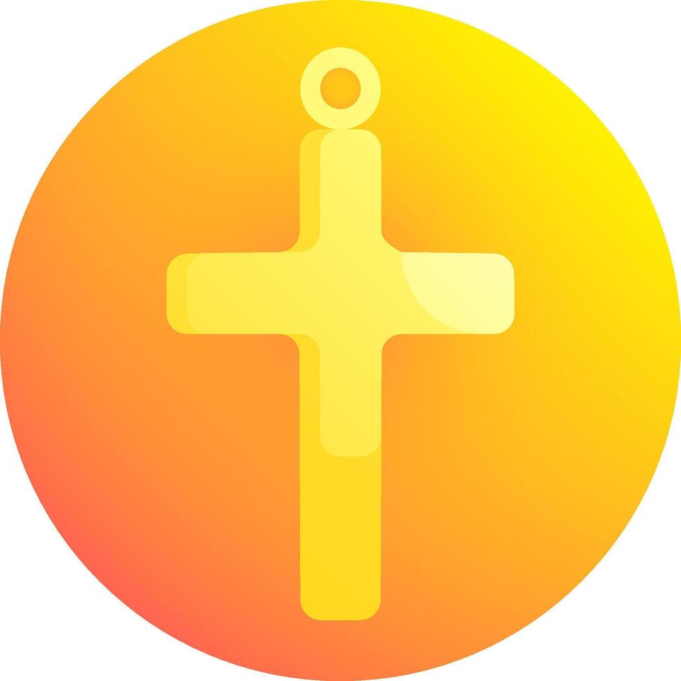 A cross icon on a yellow circle vector
