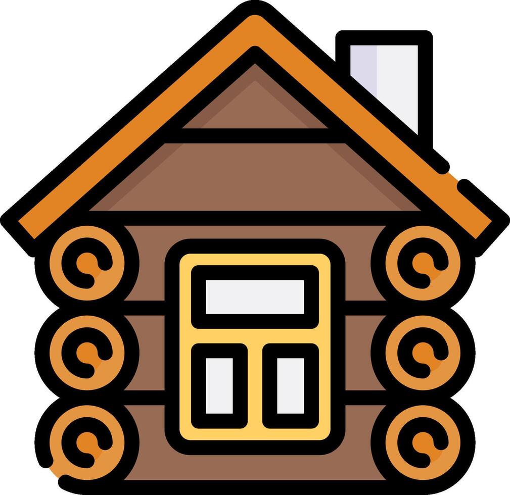 Log cabin clip art vector