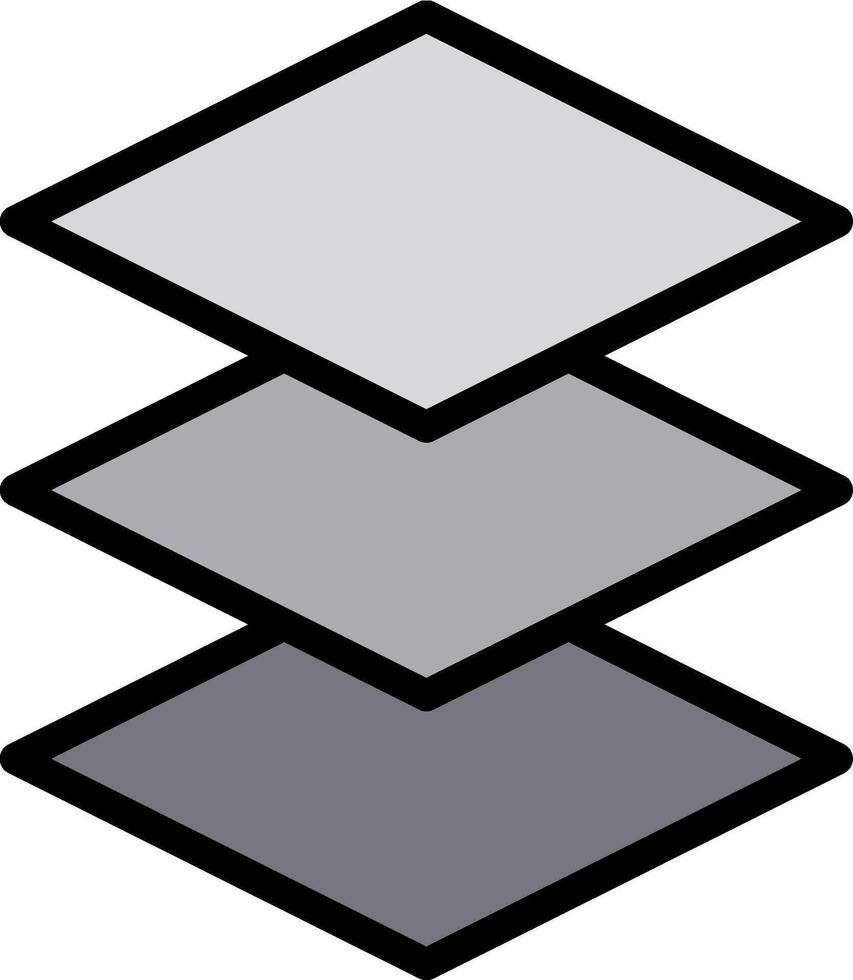 A gray and black square with three different colors vector
