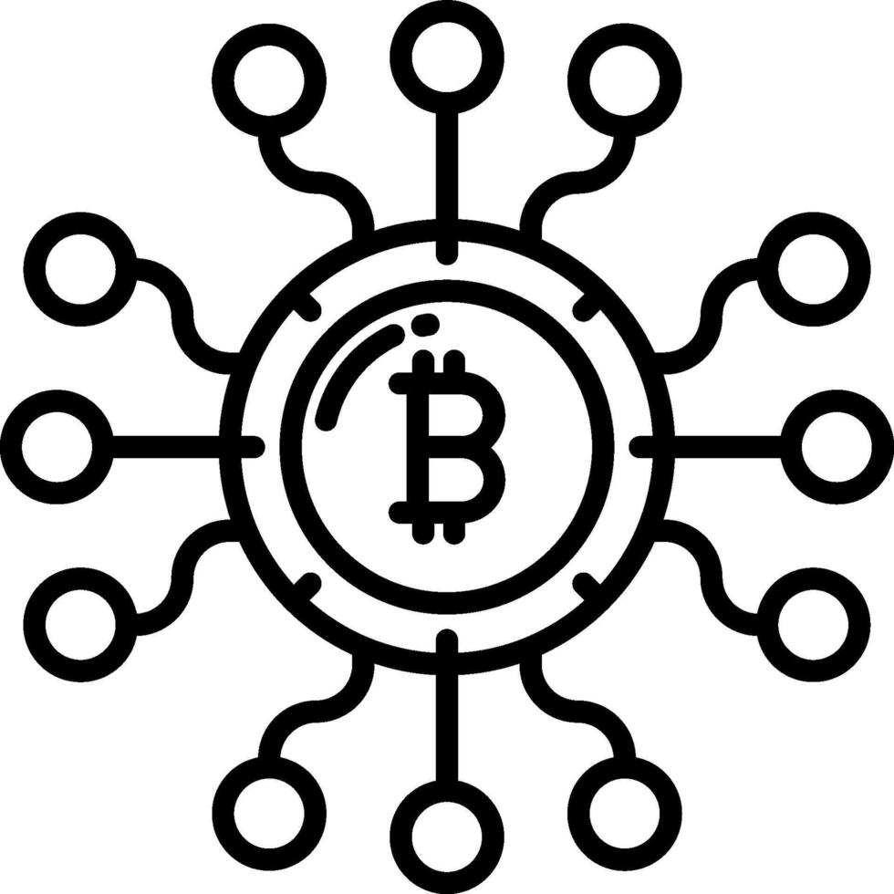 Bitcoin icon illustration vector