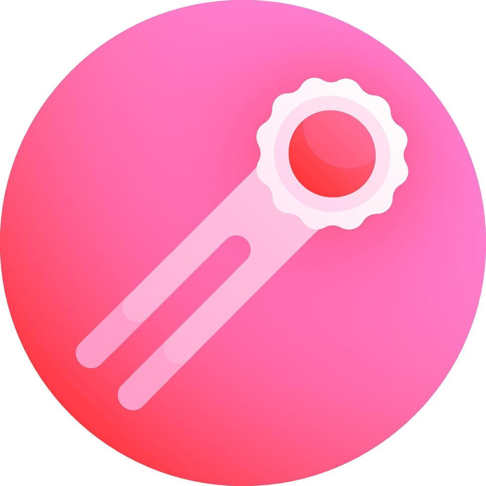 A pink button with a red heart on it vector