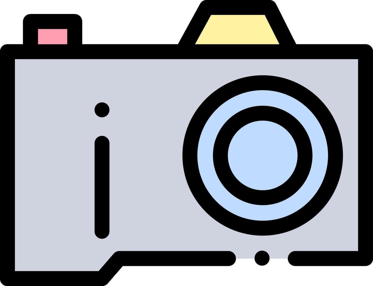 A camera icon with a white background vector