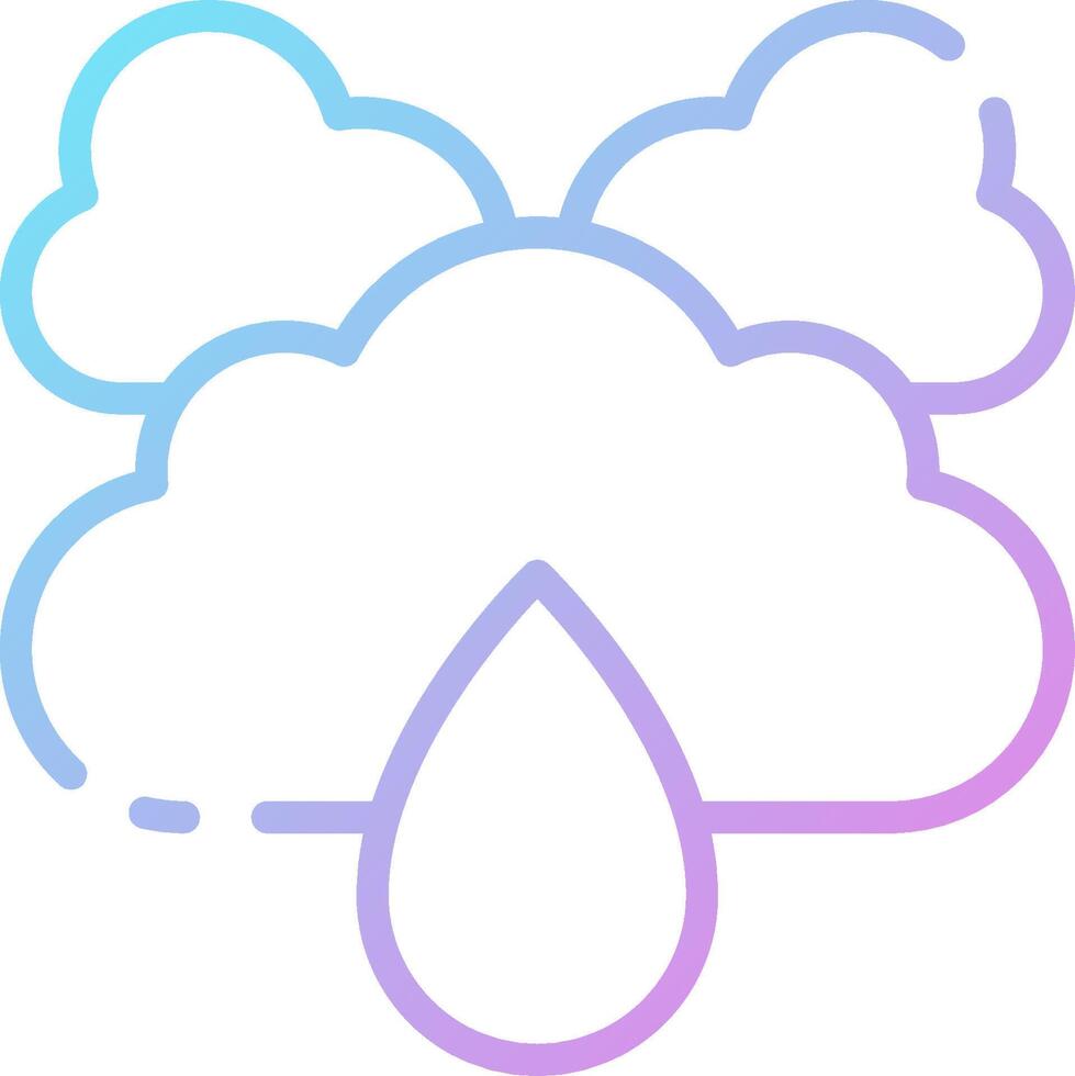 A cloud with rain drops and a drop vector