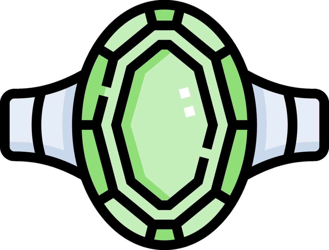A green ring with a white background vector