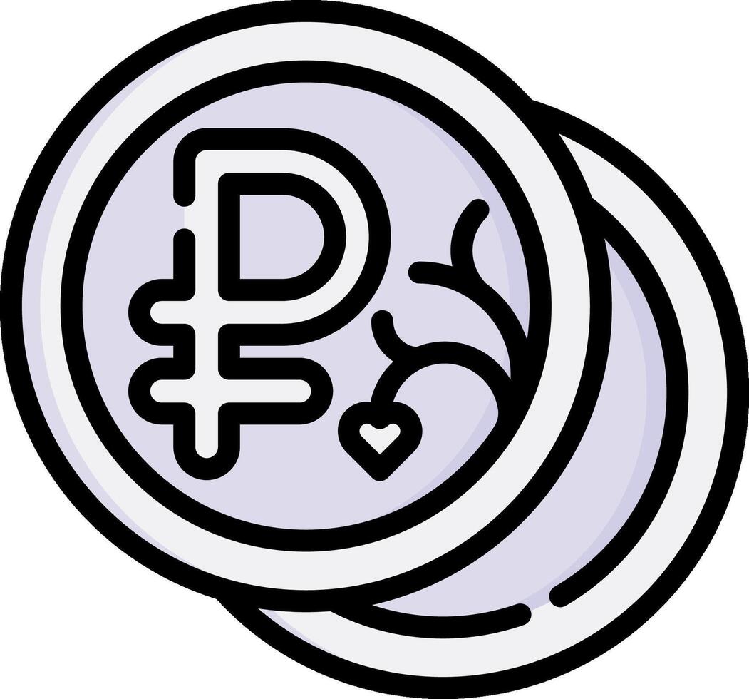 A coin with a symbol of the pound sign vector