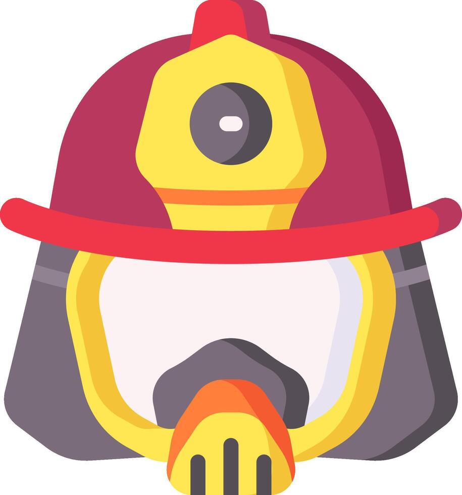 Fireman helmet icon illustration vector